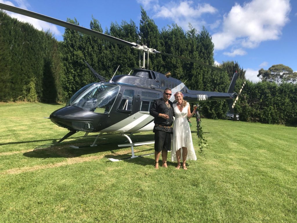 Helicopter wedding charter